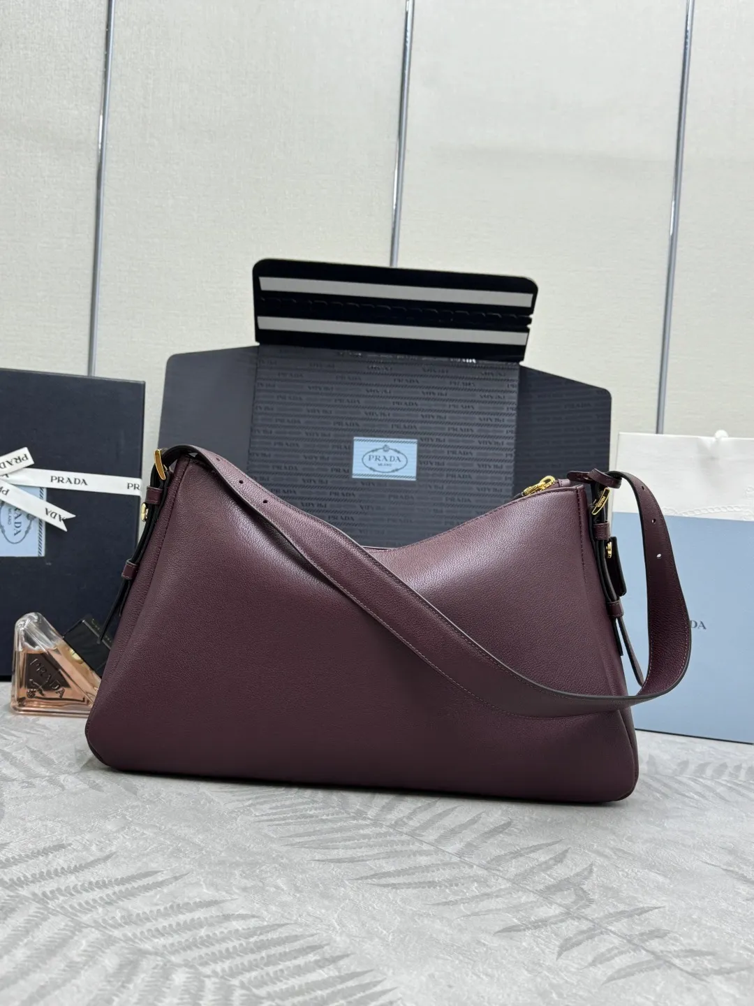 Aimee Hobo Shoulder Bag in Grained Leather D106016331 — view 2