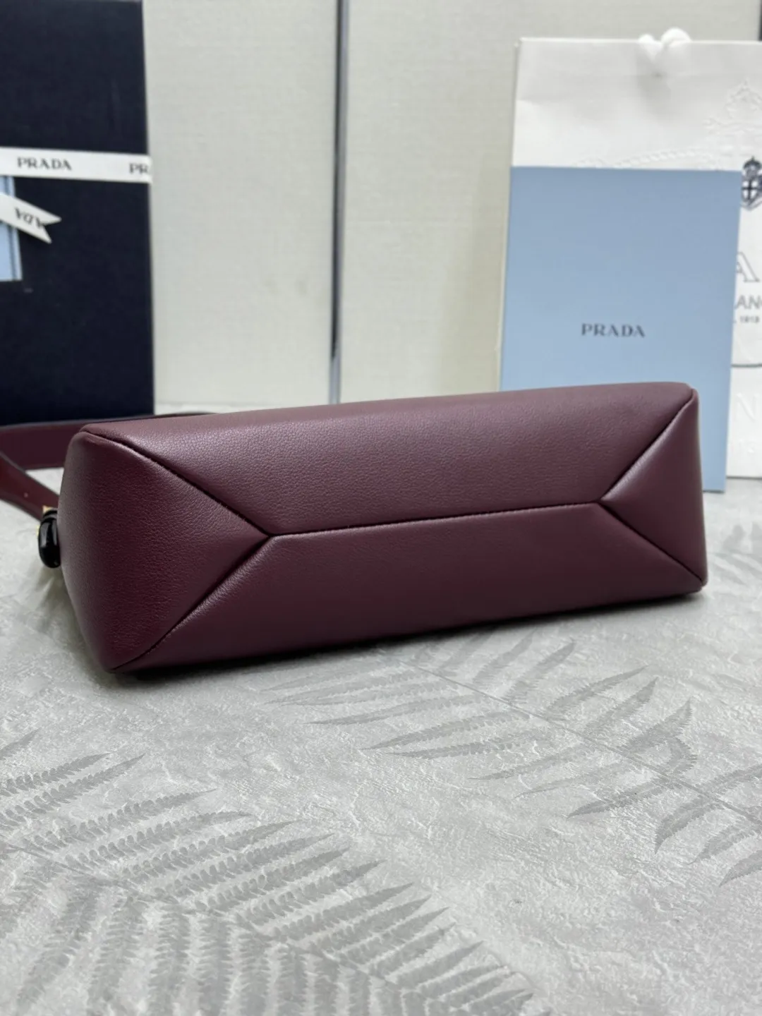Prada Aimee Small Leather Hobo Bag D102016332 — view 6