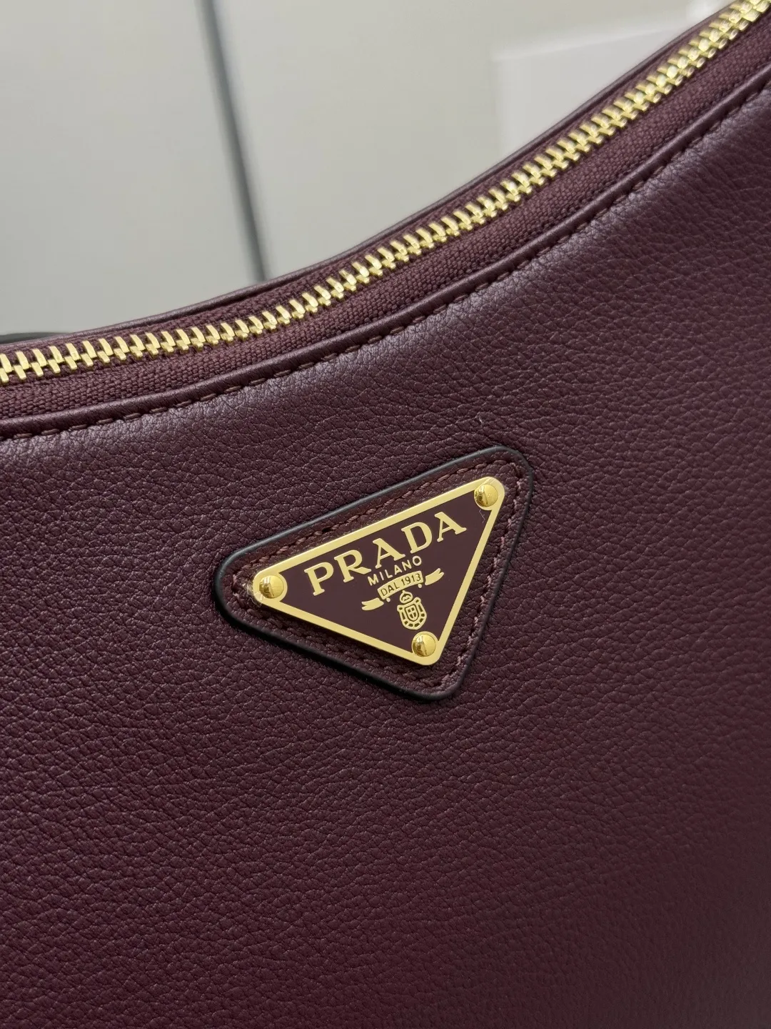 Prada Aimee Small Leather Hobo Bag D102016332 — view 7