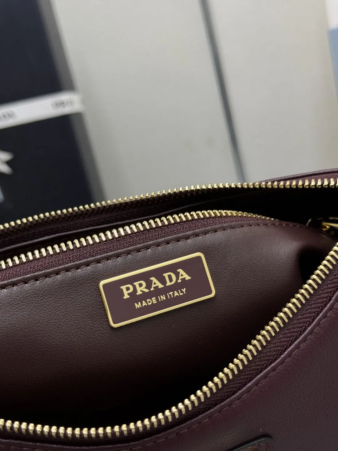 Prada Aimee Small Leather Hobo Bag D102016332 — view 9