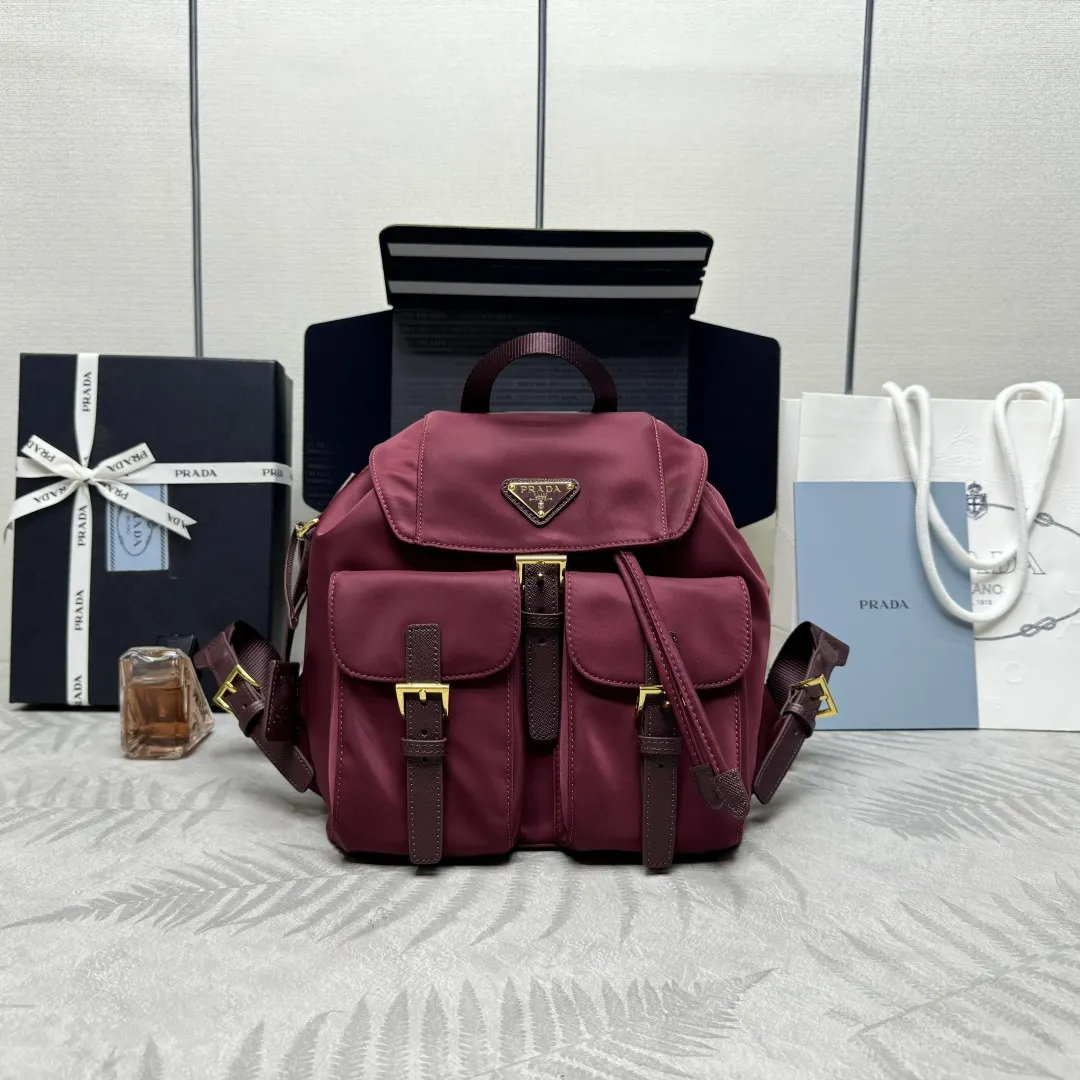 Prada Re-Nylon Backpack with Buckle Pockets D75016336