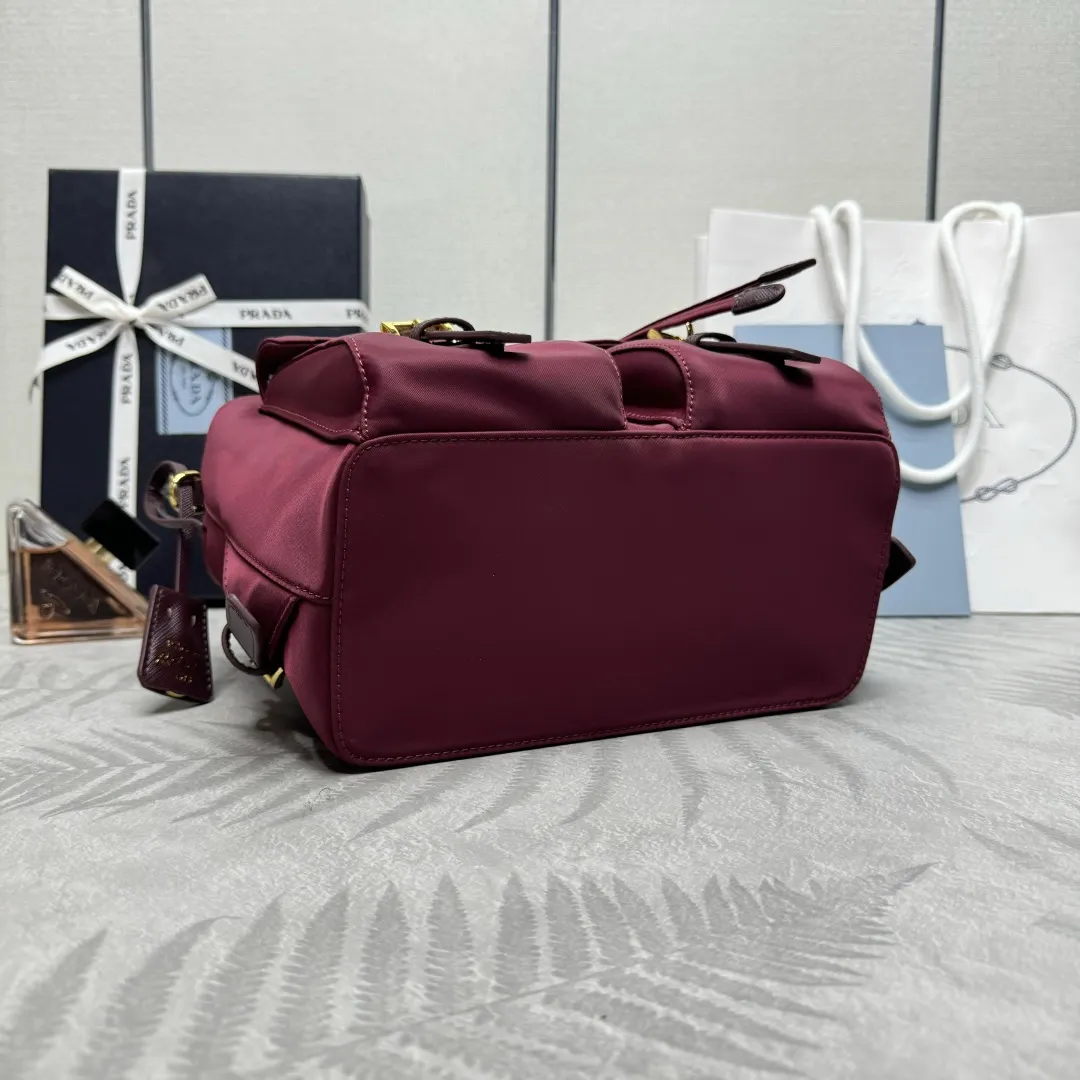 Prada Re-Nylon Backpack with Buckle Pockets D75016336 — view 7