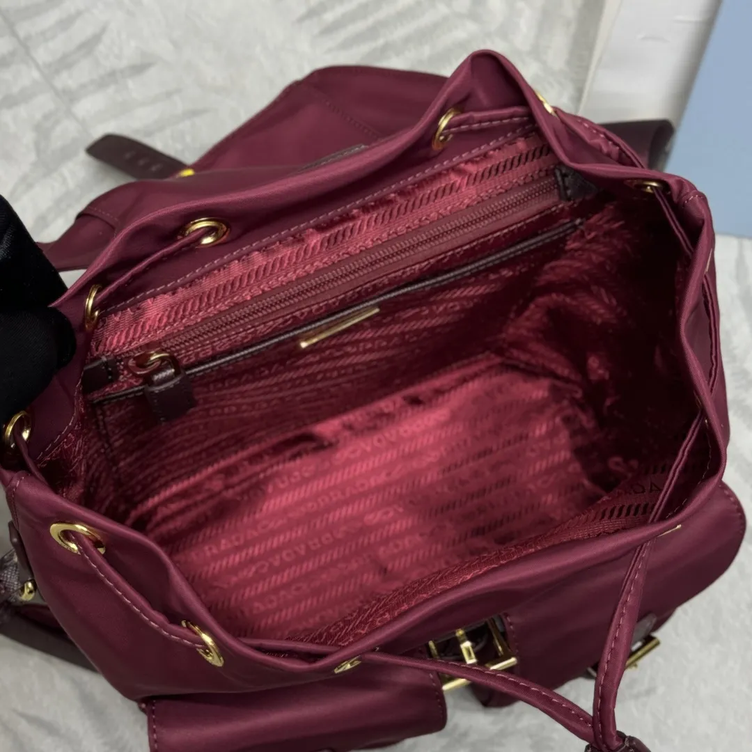 Prada Re-Nylon Backpack with Buckle Pockets D75016336 — view 8