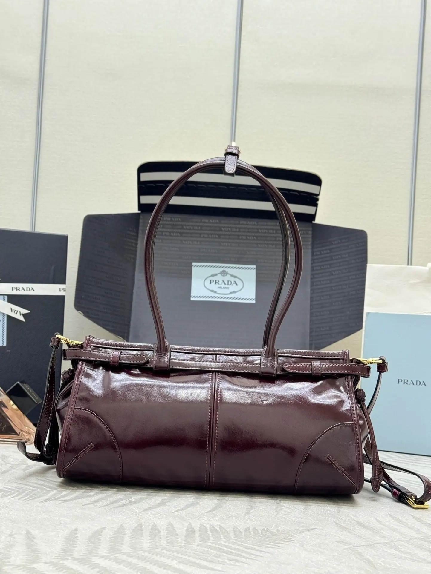 Soft Lux Leather Top-Handle Crossbody Bag D104016340 — view 2
