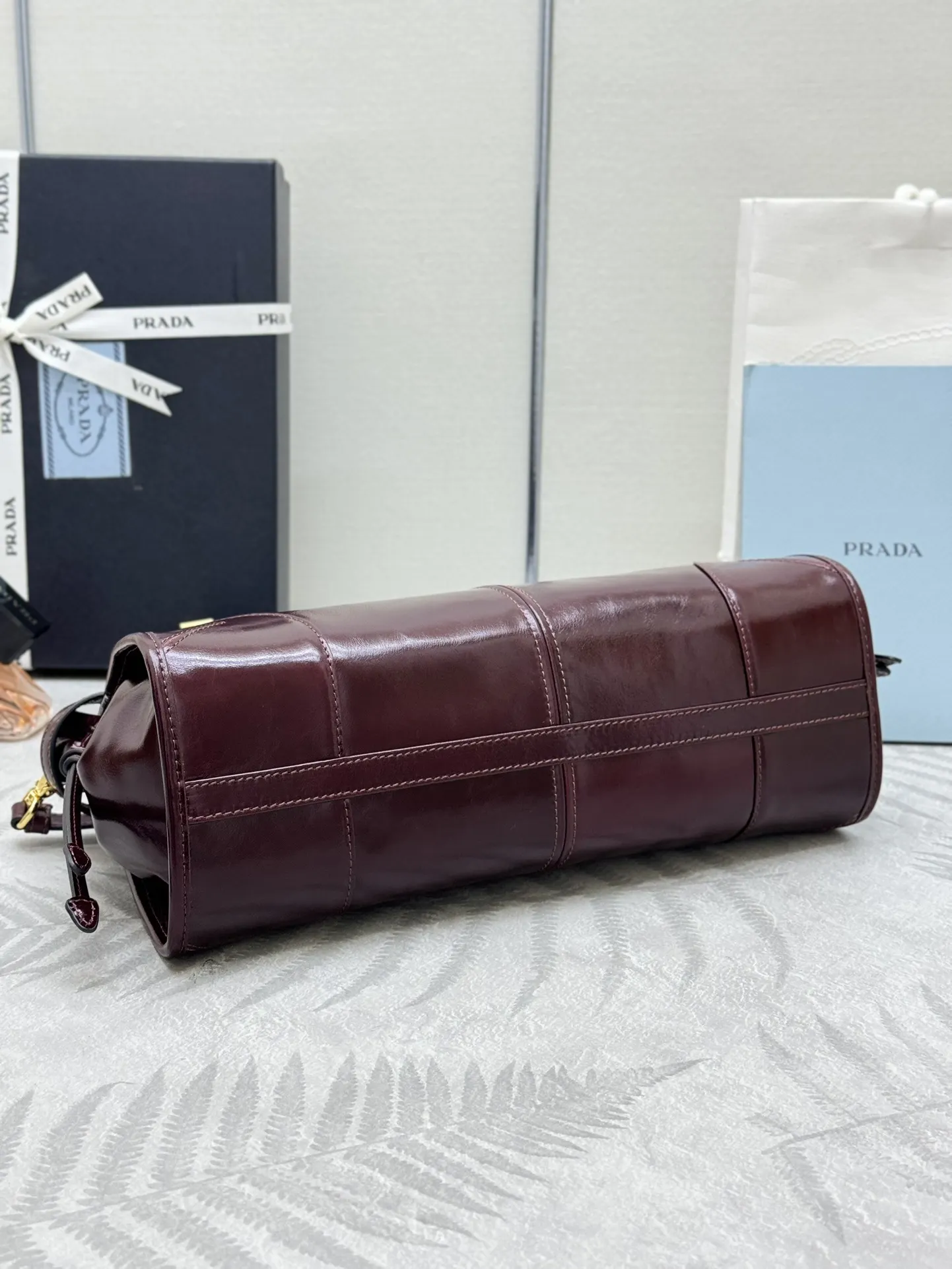 Soft Lux Leather Top-Handle Crossbody Bag D104016340 — view 6