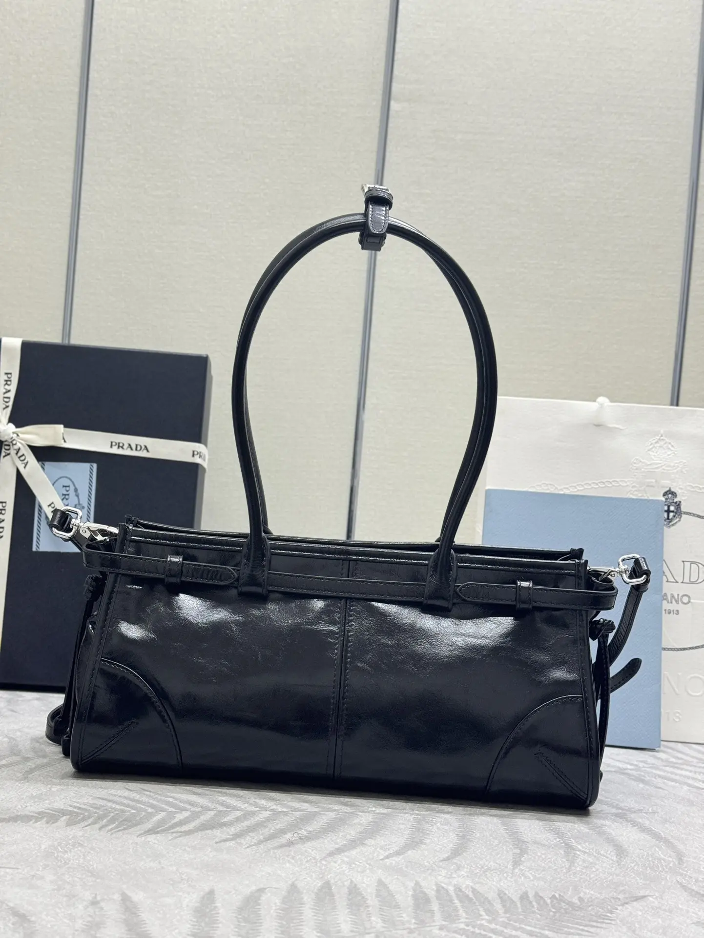 Lux Soft Leather Top-Handle Shoulder Bag D104016341 — view 2