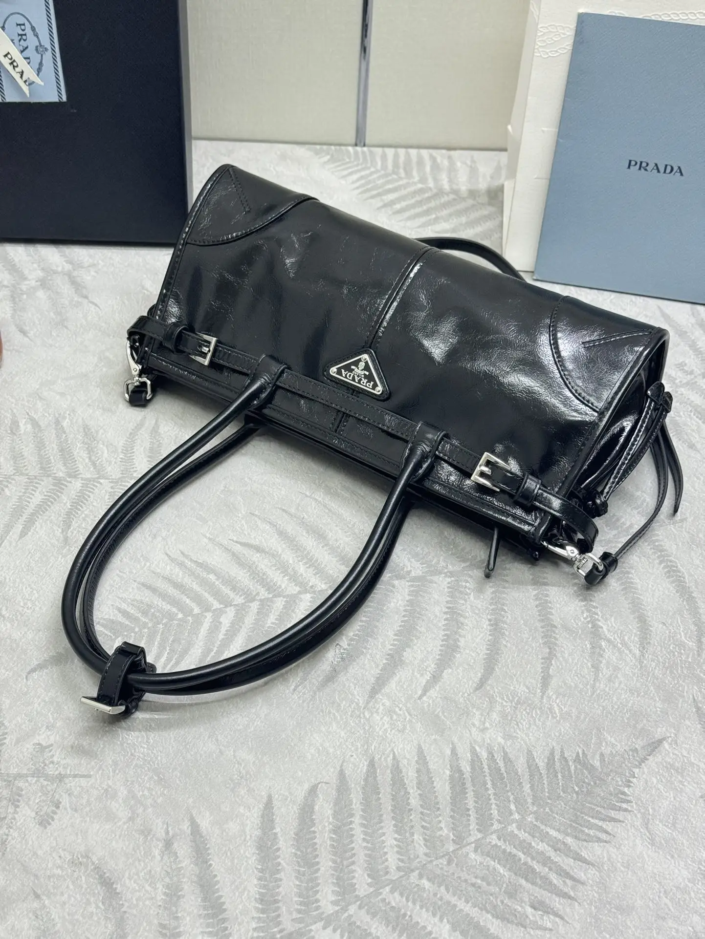 Lux Soft Leather Top-Handle Shoulder Bag D104016341 — view 6