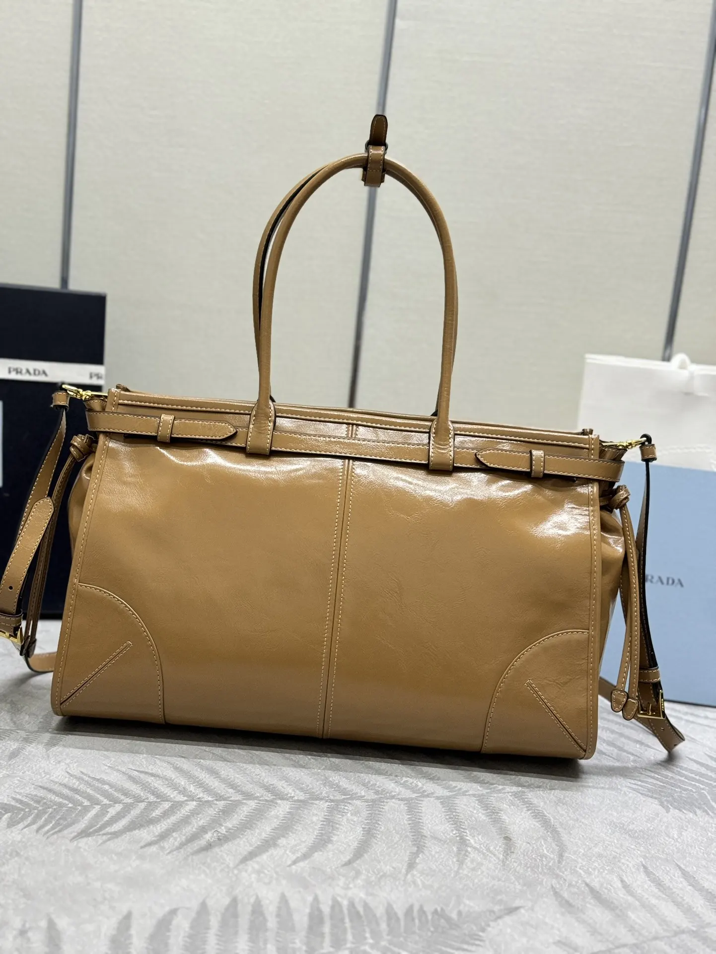Soft Lux Leather Top-Handle Tote Bag D114016342 — view 2