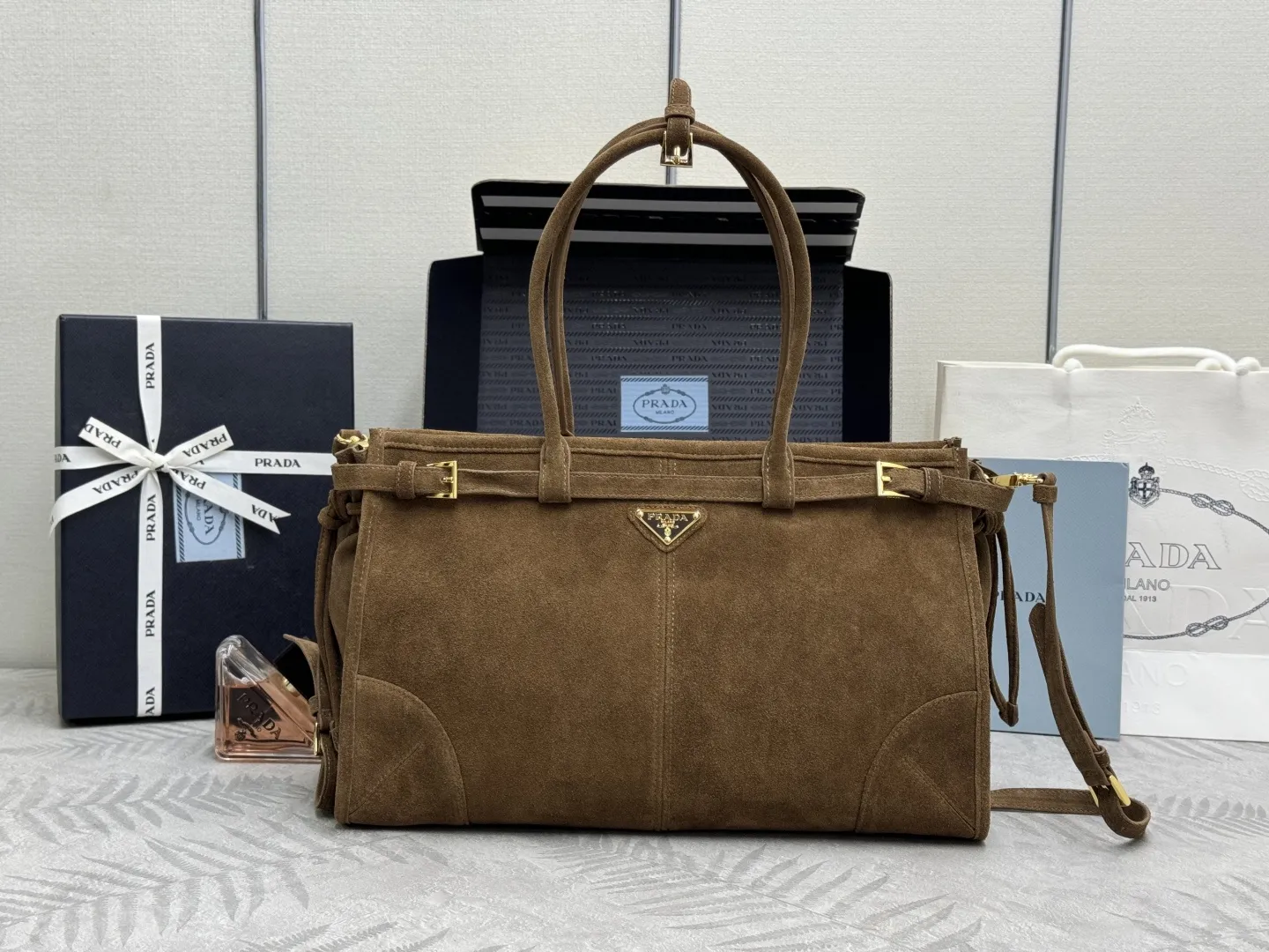 Soft Lux Suede Top-Handle & Crossbody Bag D98016343