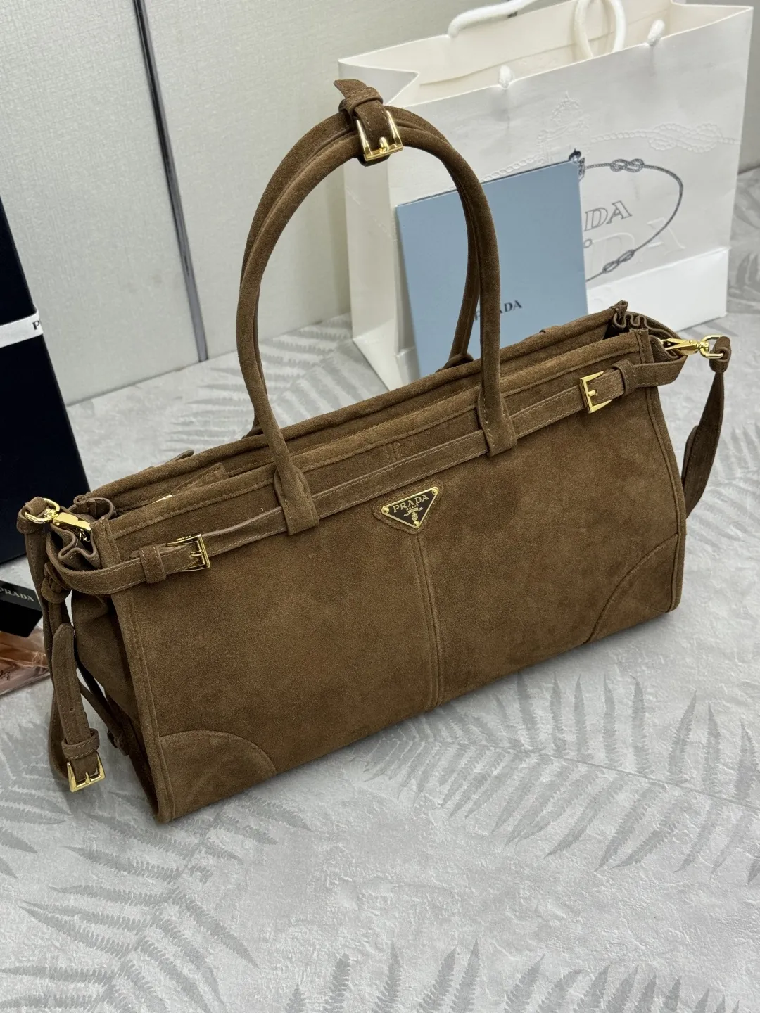 Soft Lux Suede Top-Handle & Crossbody Bag D98016343 — view 3