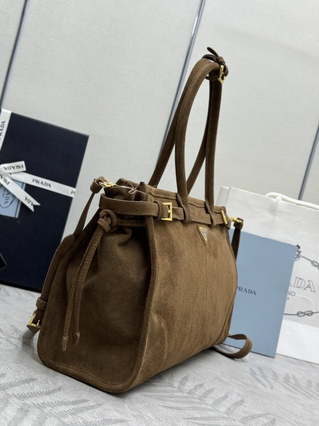 Soft Lux Suede Top-Handle & Crossbody Bag D98016343 — view 4