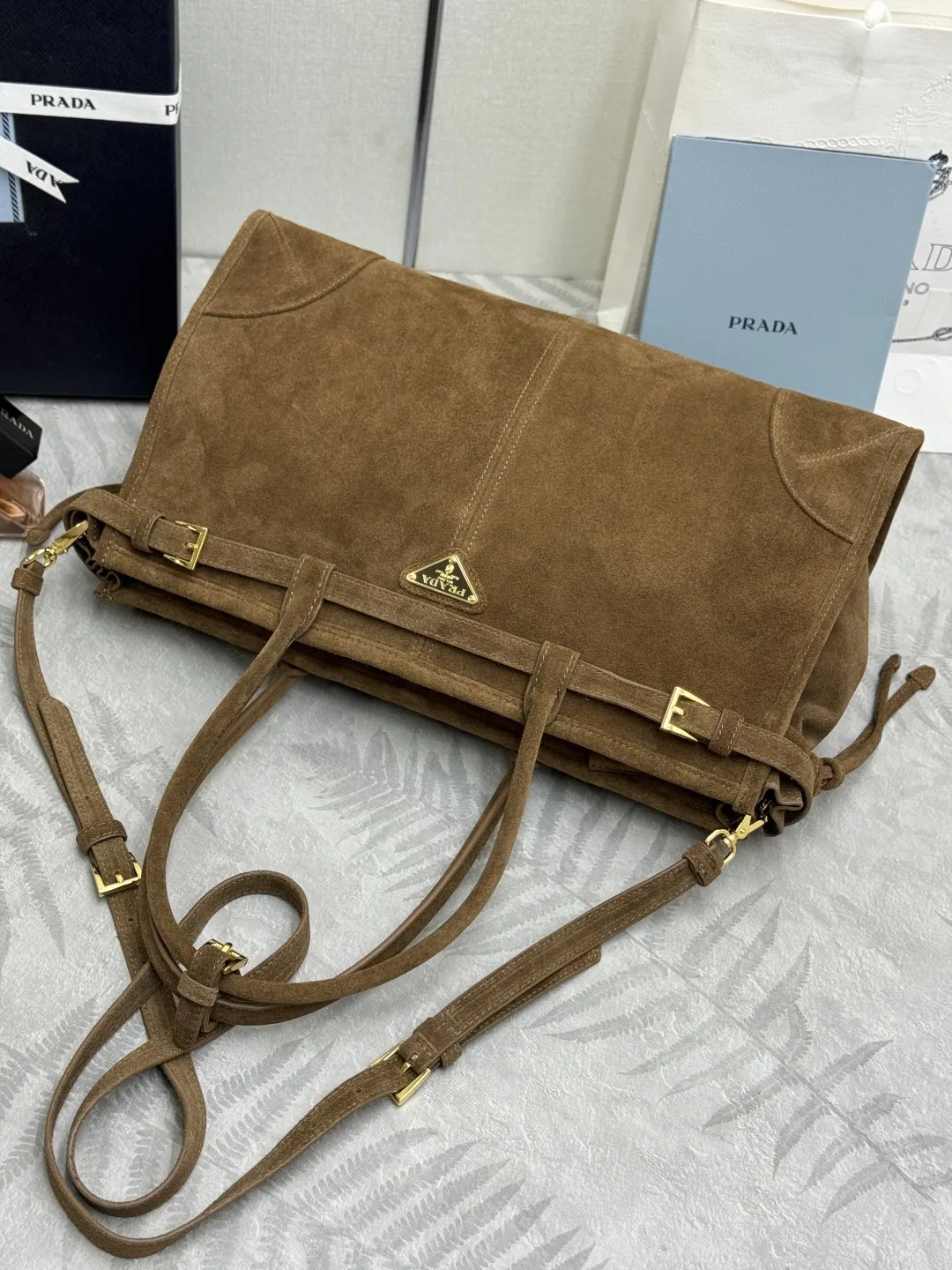 Soft Lux Suede Top-Handle & Crossbody Bag D98016343 — view 5
