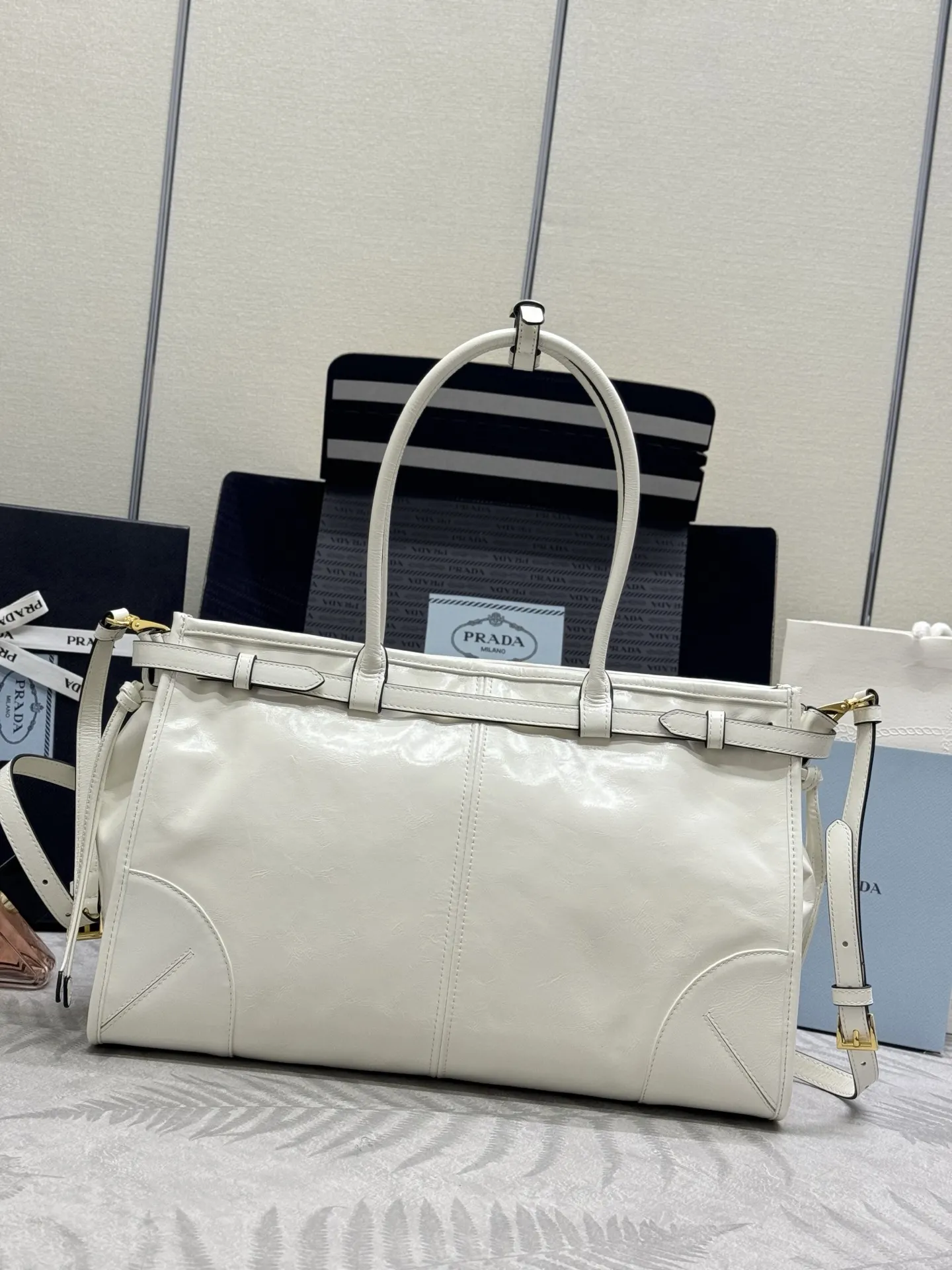 Soft Lux Leather Top-Handle Crossbody Bag D114016346 — view 2