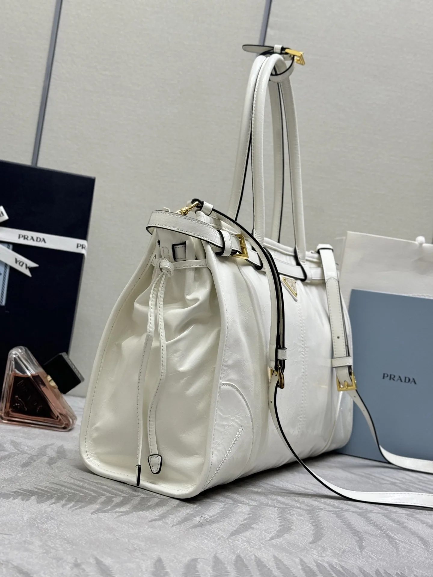 Soft Lux Leather Top-Handle Crossbody Bag D114016346 — view 3