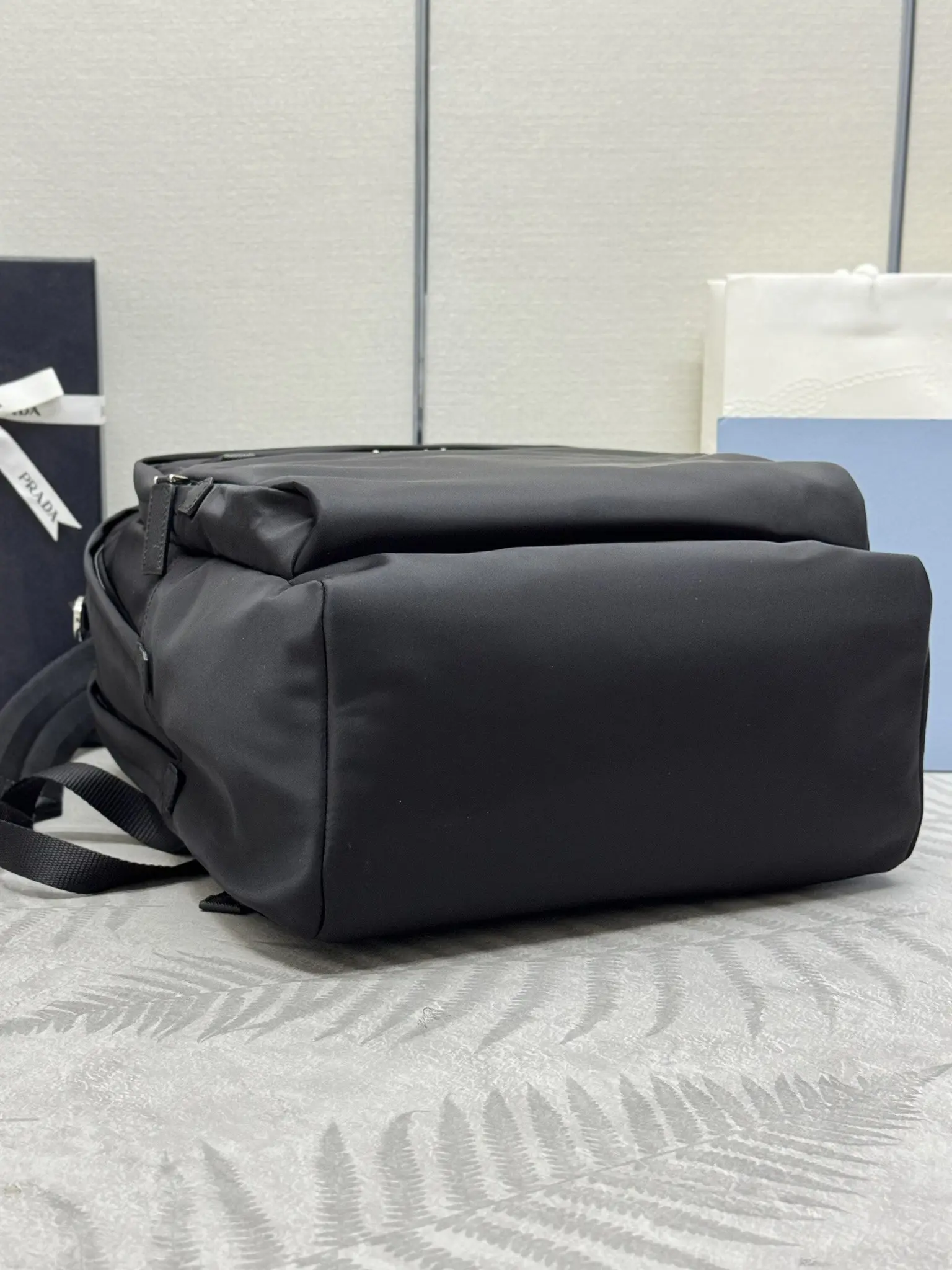 Nylon and Saffiano Leather Backpack D82016350 — view 4
