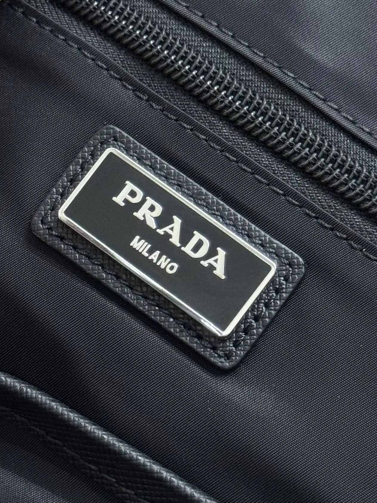 Nylon and Saffiano Leather Backpack D82016350 — view 9
