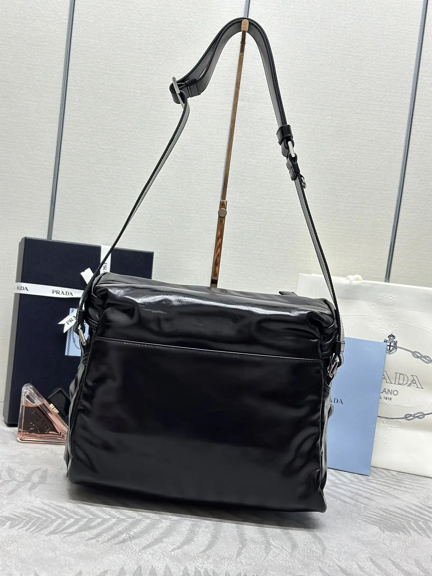Prada 2VD062 Oiled Leather Crossbody Bag D119016353 — view 2