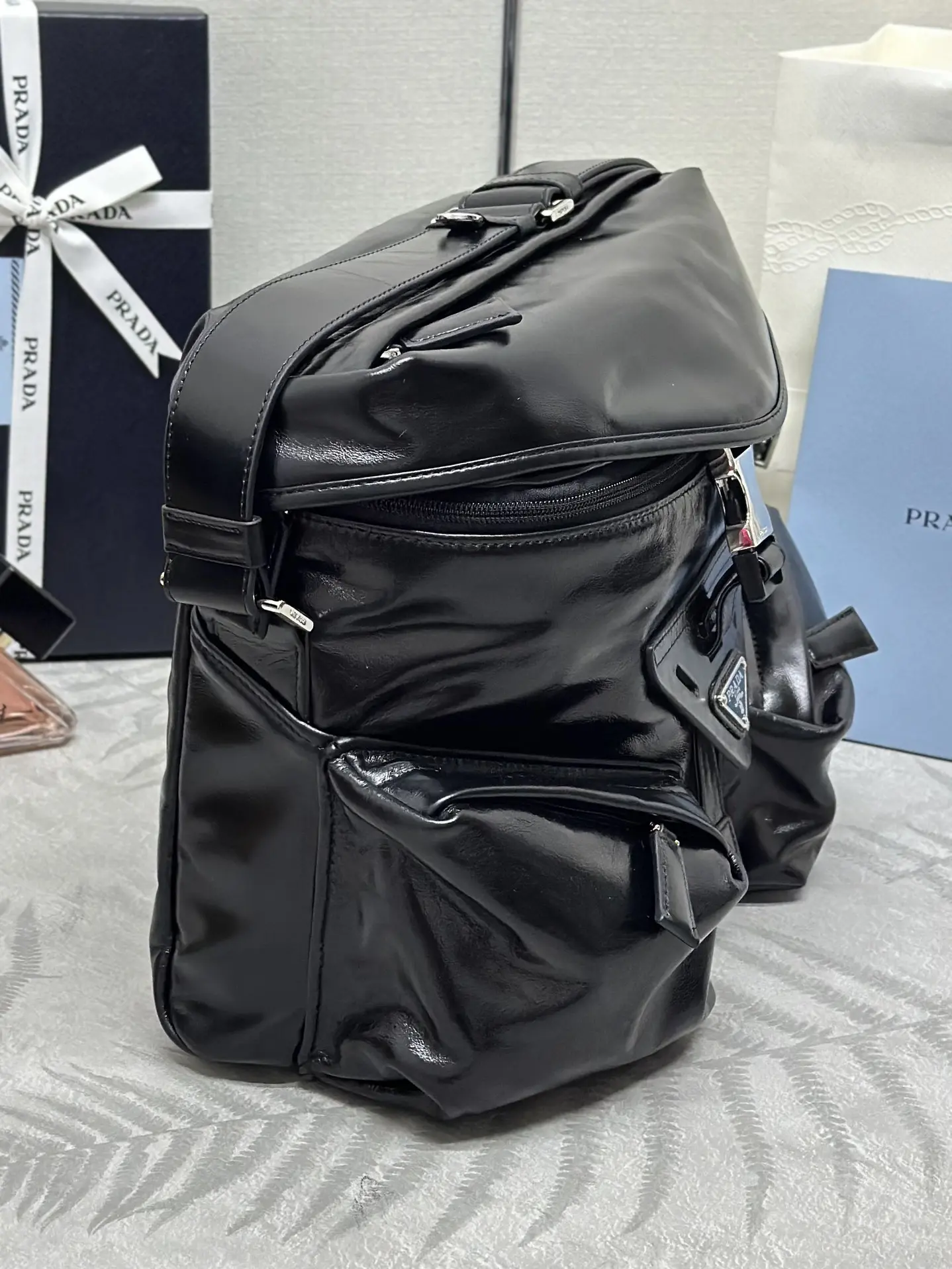 Prada 2VD062 Oiled Leather Crossbody Bag D119016353 — view 5