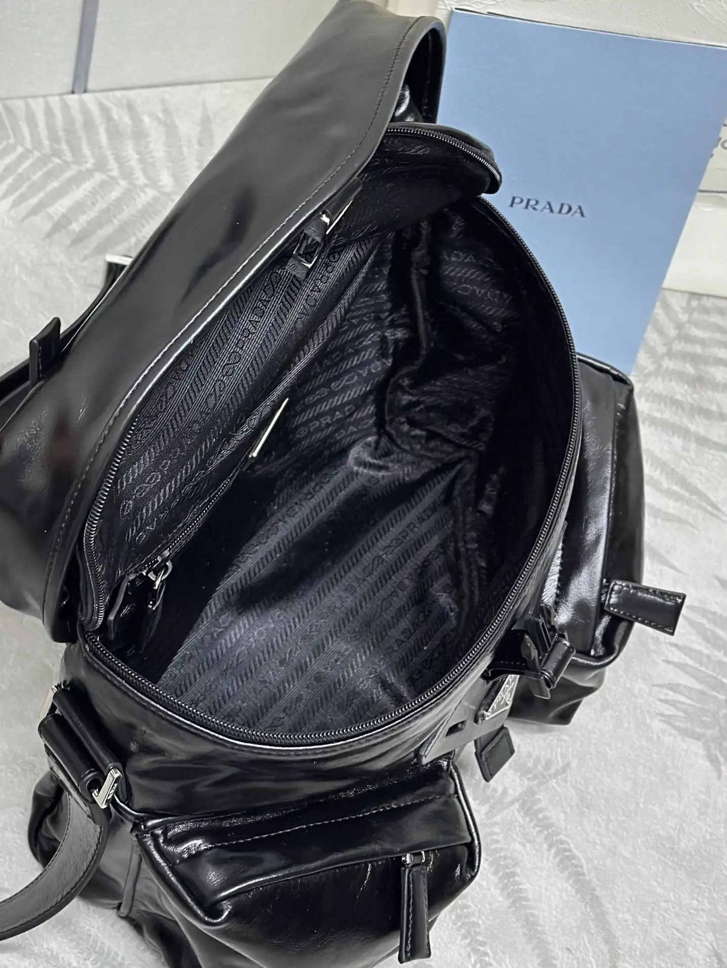 Prada 2VD062 Oiled Leather Crossbody Bag D119016353 — view 6