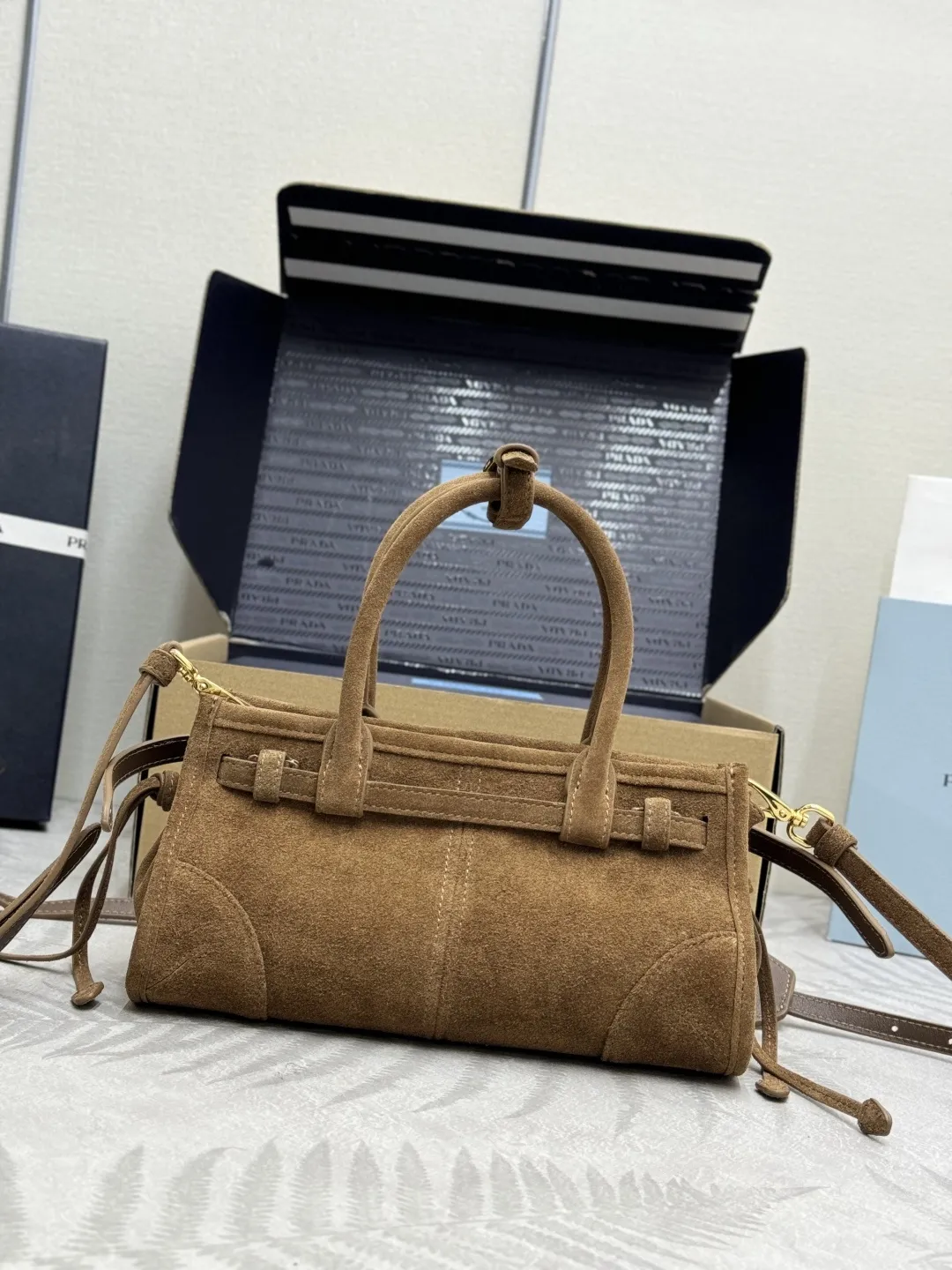 Softlux Suede Mini Top-Handle Crossbody Bag D95016355 — view 2
