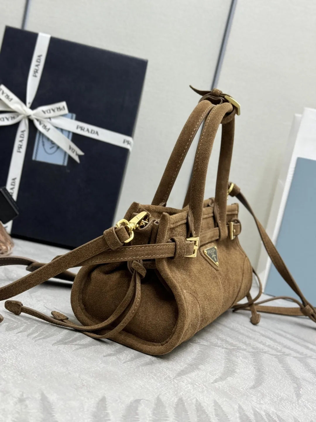 Softlux Suede Mini Top-Handle Crossbody Bag D95016355 — view 4