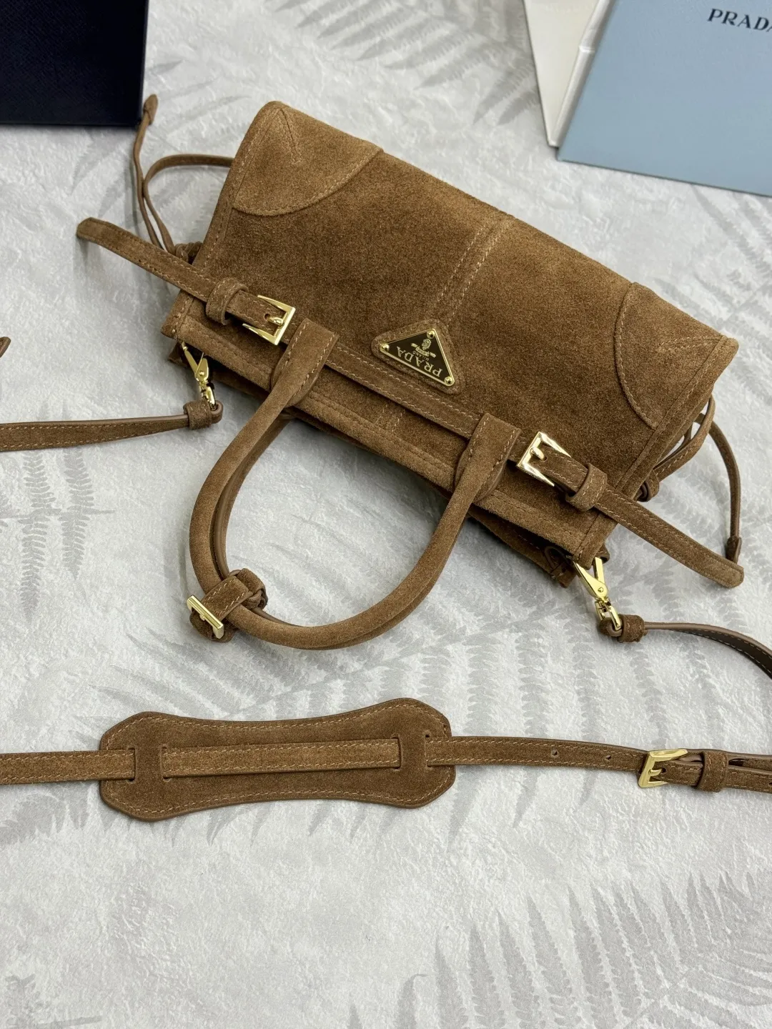 Softlux Suede Mini Top-Handle Crossbody Bag D95016355 — view 5