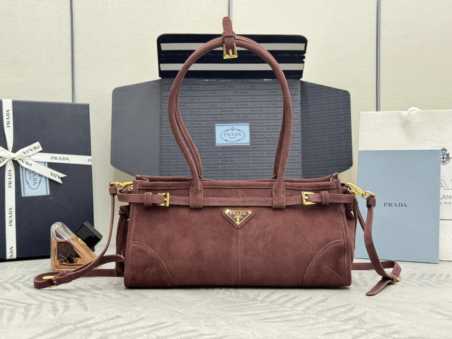 Soft Lux Suede Top-Handle Crossbody Bag D99016356