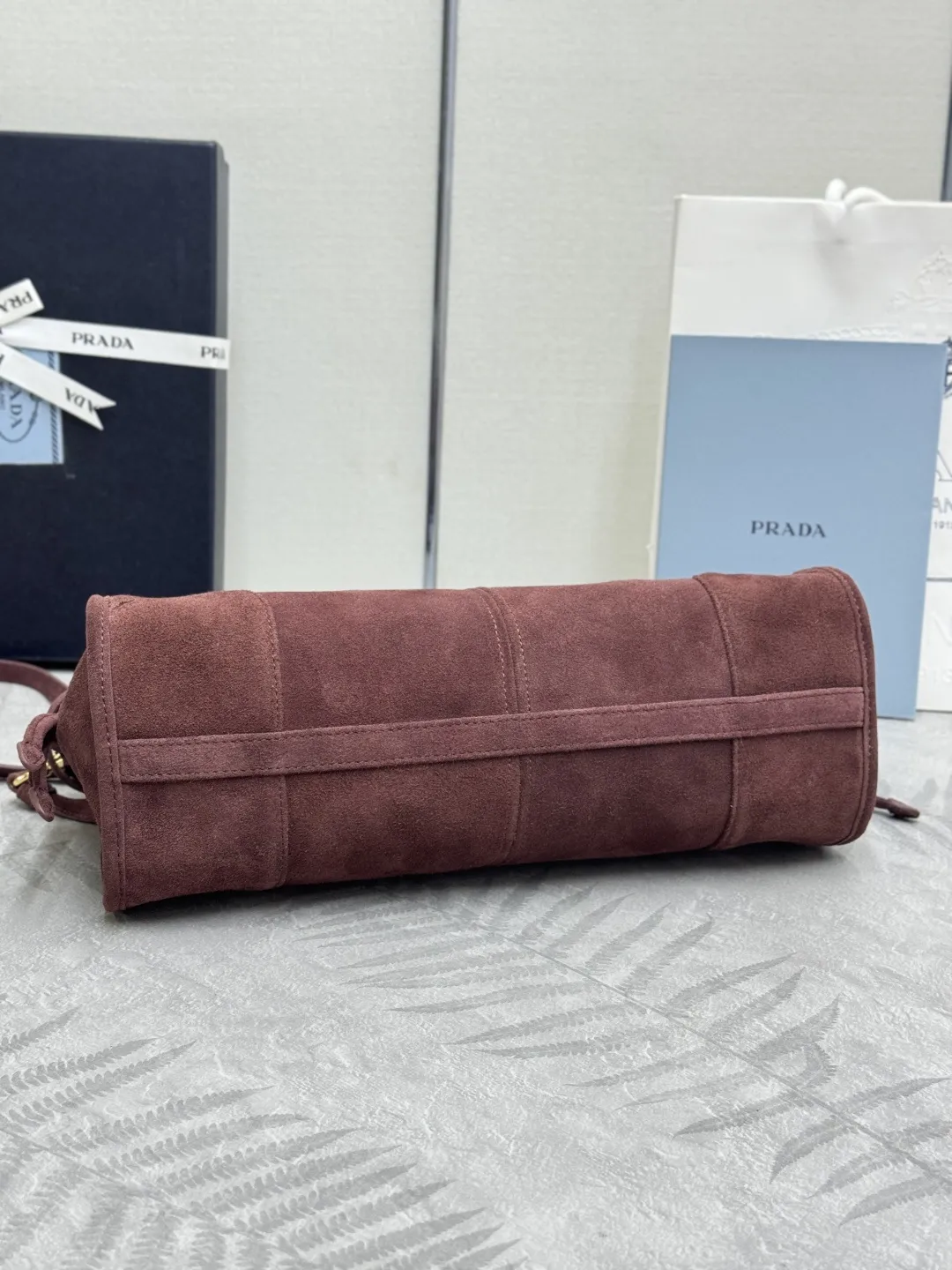 Soft Lux Suede Top-Handle Crossbody Bag D99016356 — view 6