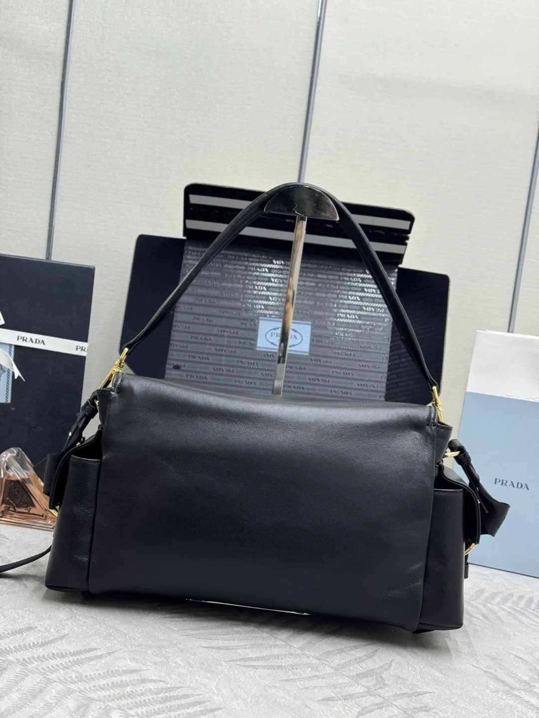 Prada Lambskin Messenger Bag with Detachable Straps D105016361 — view 2