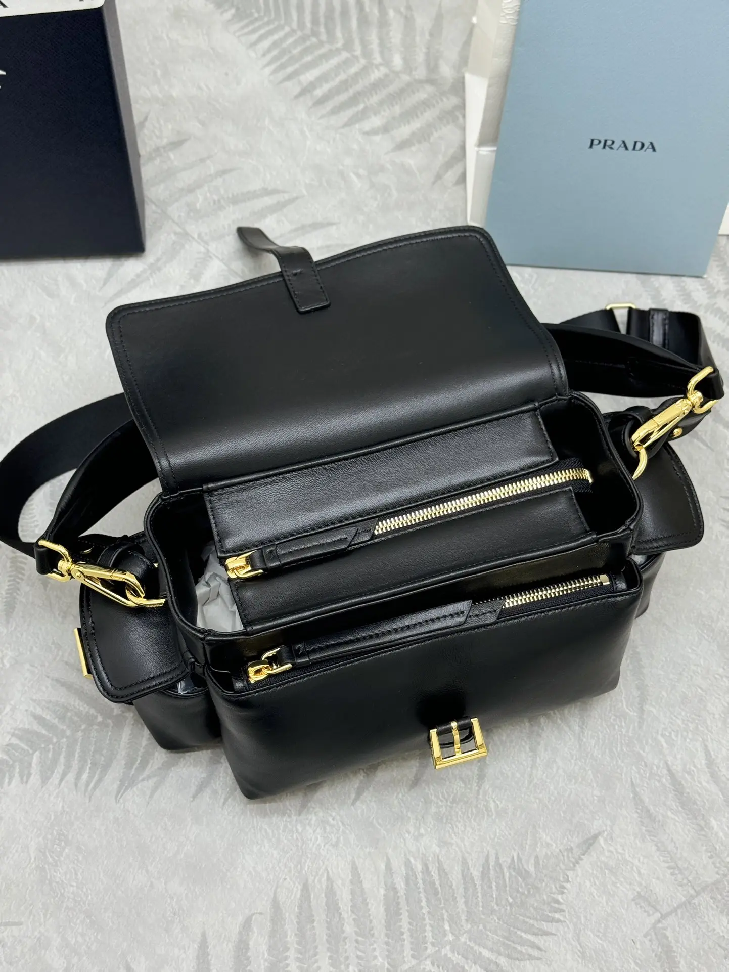 Lambskin Messenger Bag with Enamel Logo D98016365 — view 7
