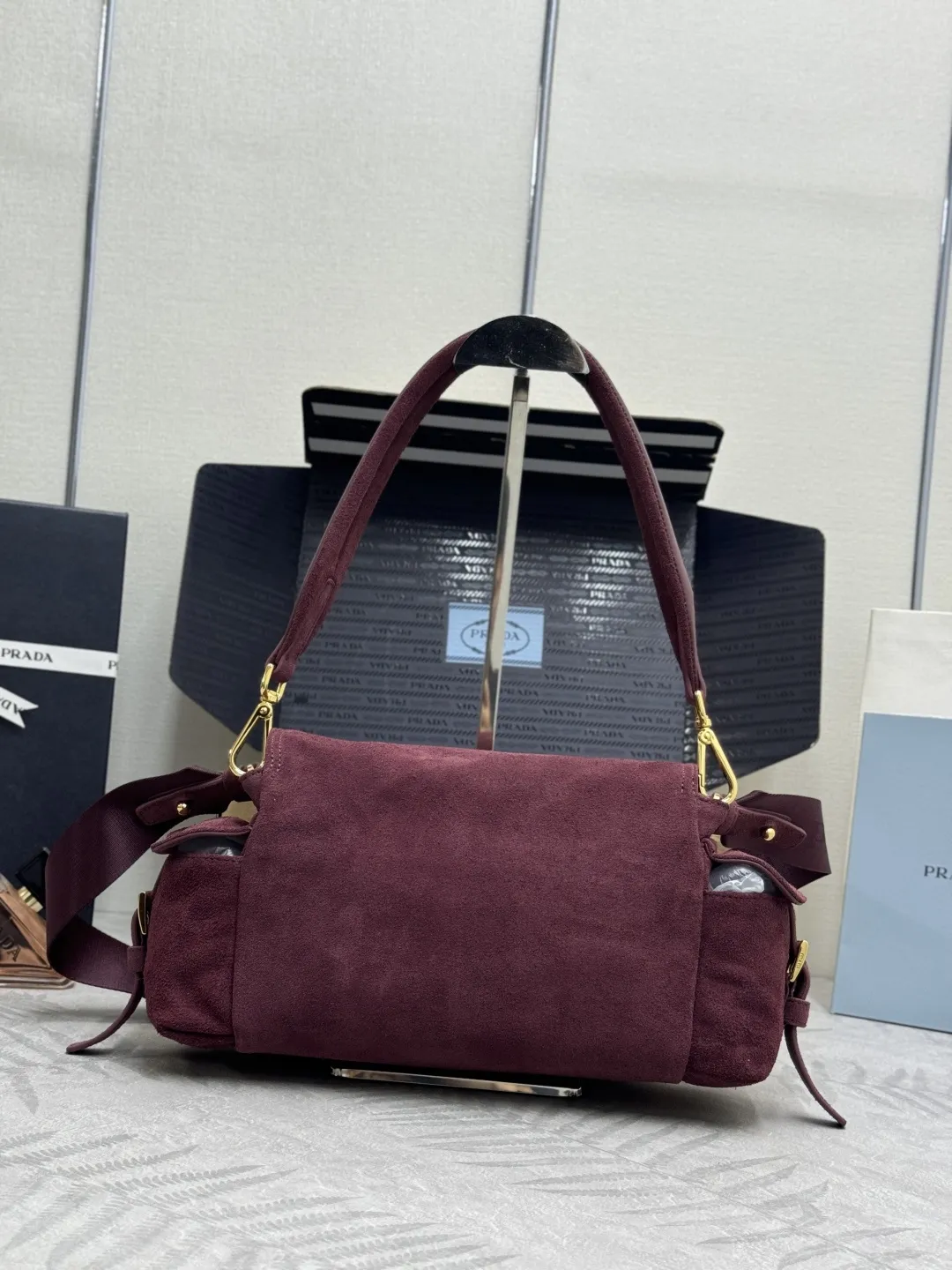 Suede Multi-Pocket Shoulder Bag D98016366 — view 2