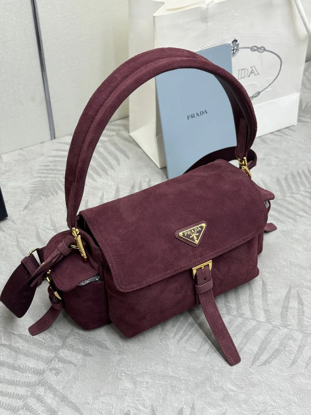 Suede Multi-Pocket Shoulder Bag D98016366 — view 3