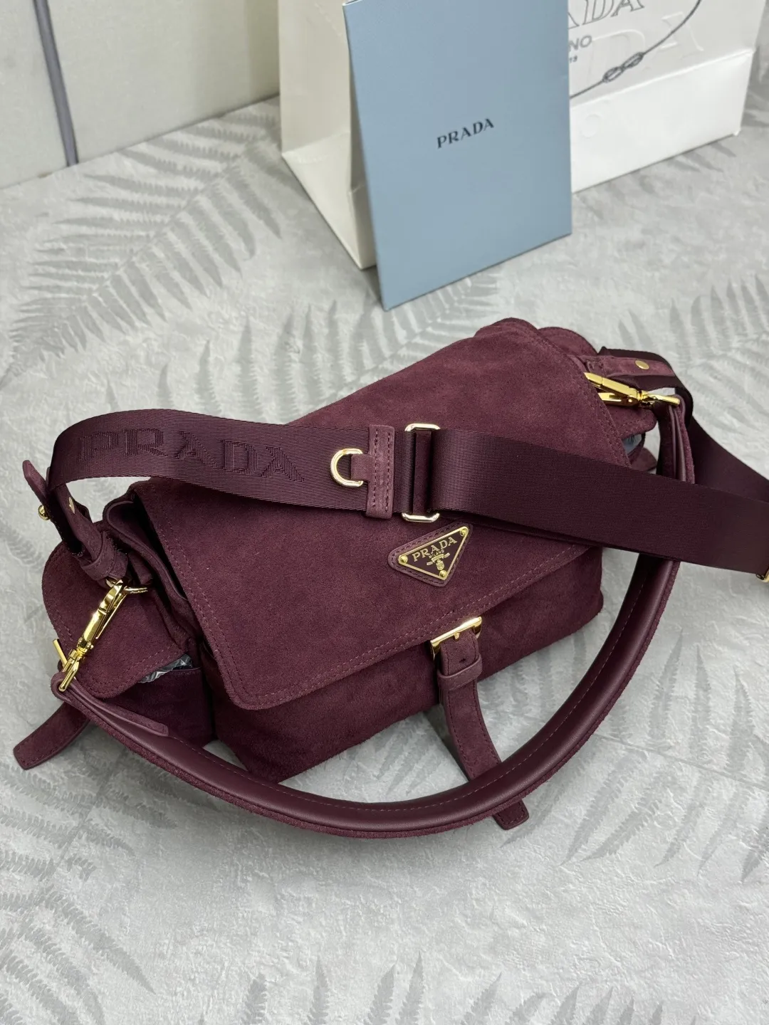 Suede Multi-Pocket Shoulder Bag D98016366 — view 4