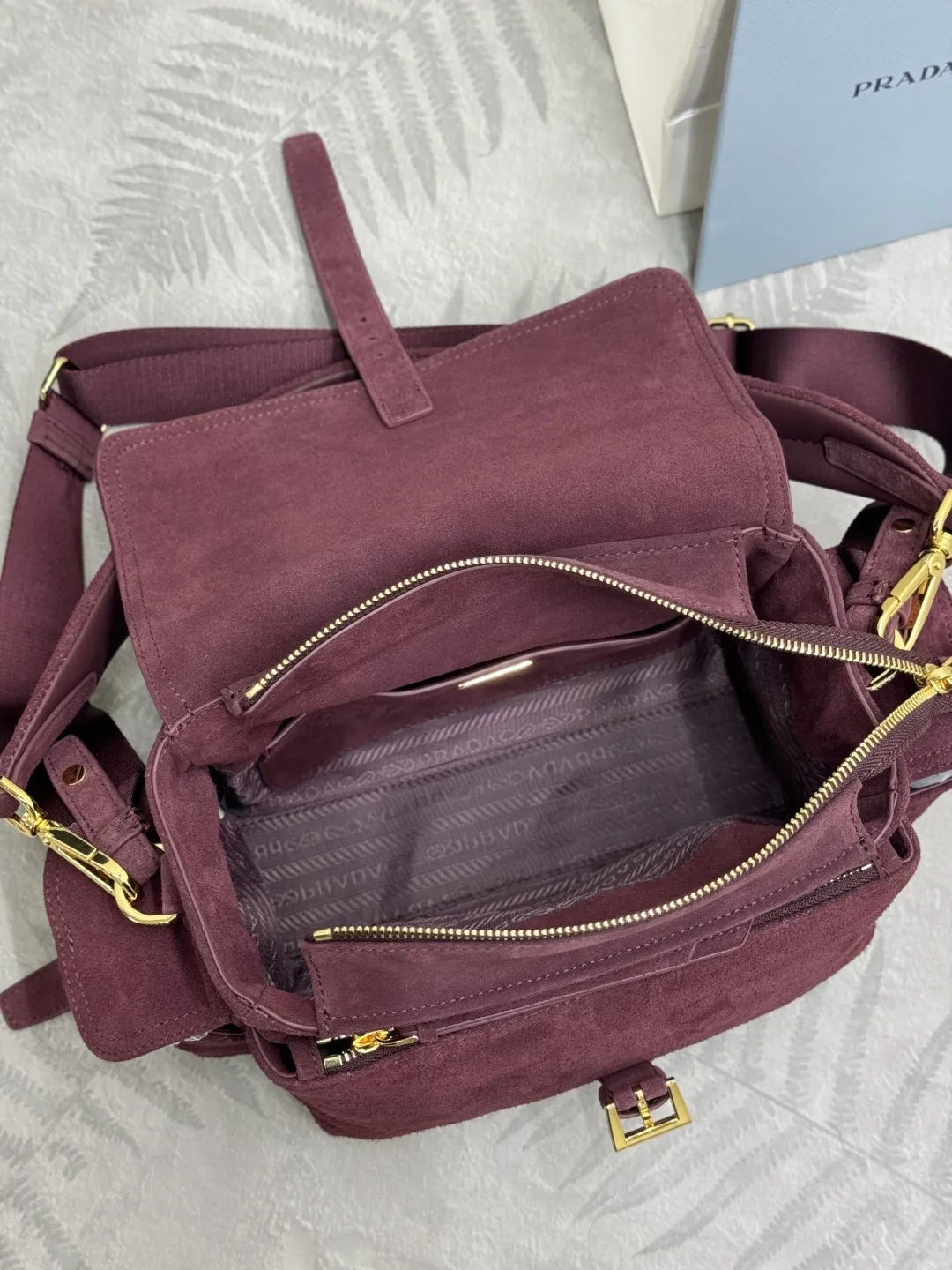 Suede Multi-Pocket Shoulder Bag D98016366 — view 8