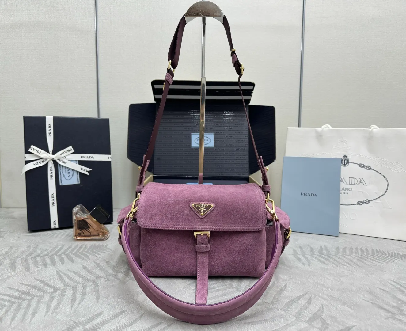 Suede Flap Crossbody Bag D98016367