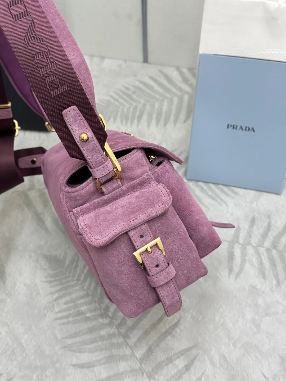Suede Flap Crossbody Bag D98016367 — view 5