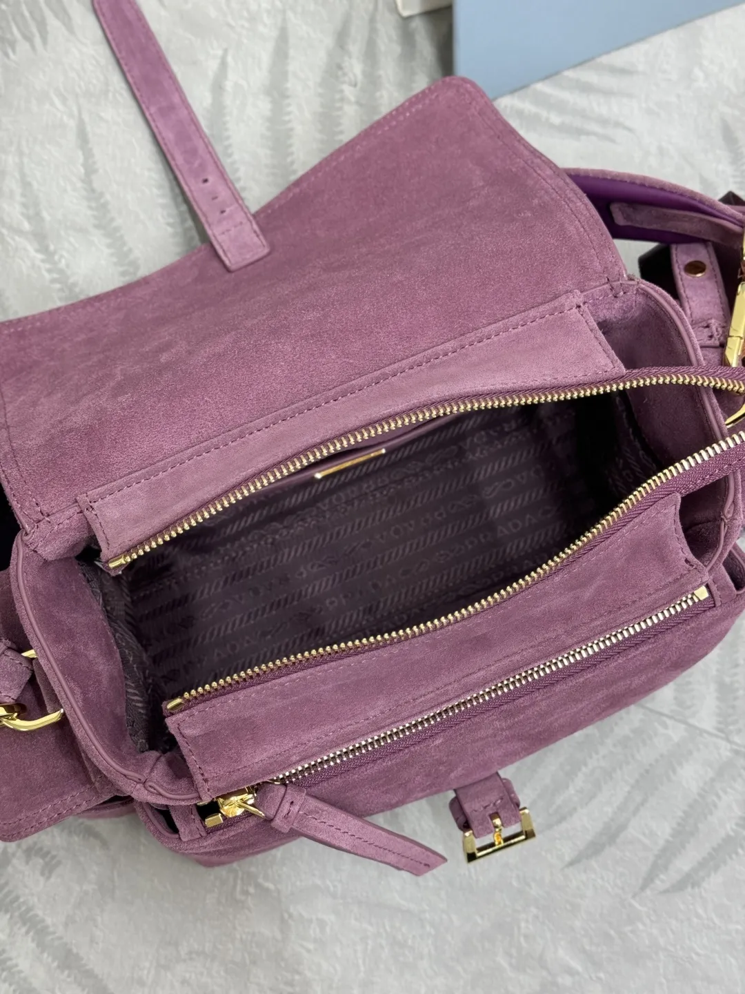 Suede Flap Crossbody Bag D98016367 — view 8