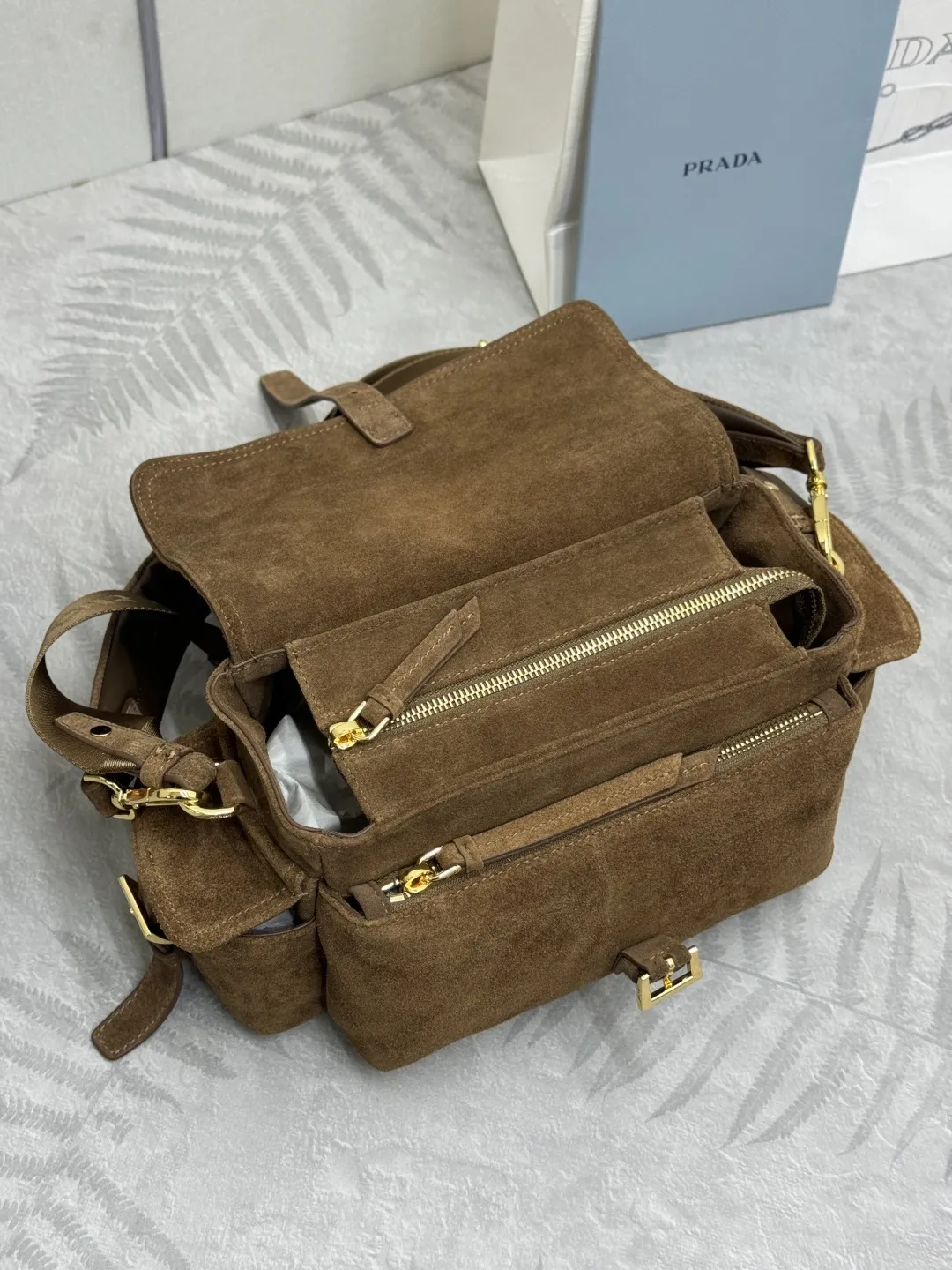 Suede Flap Shoulder Bag D98016494 — view 7