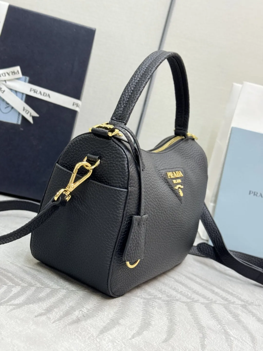 Prada Grained Leather Top-Handle Bag D98016373 — view 3