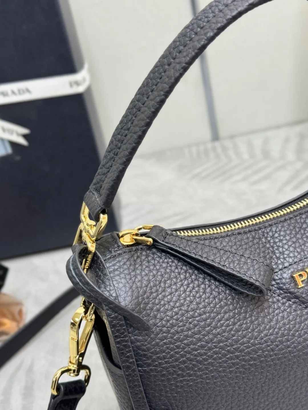 Prada Grained Leather Top-Handle Bag D98016373 — view 5