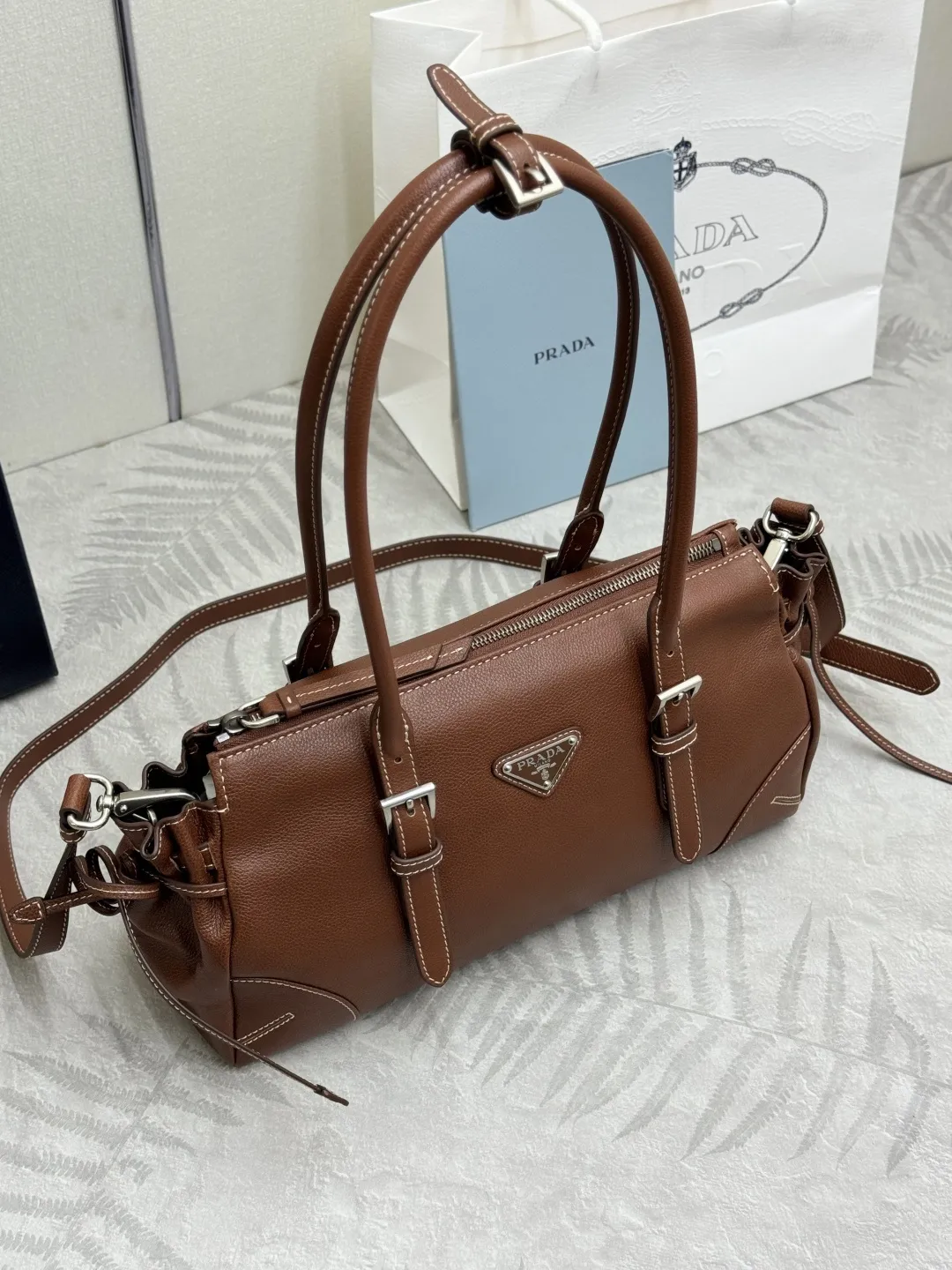 Vintage Leather Top-Handle Bag D105016506 — view 3