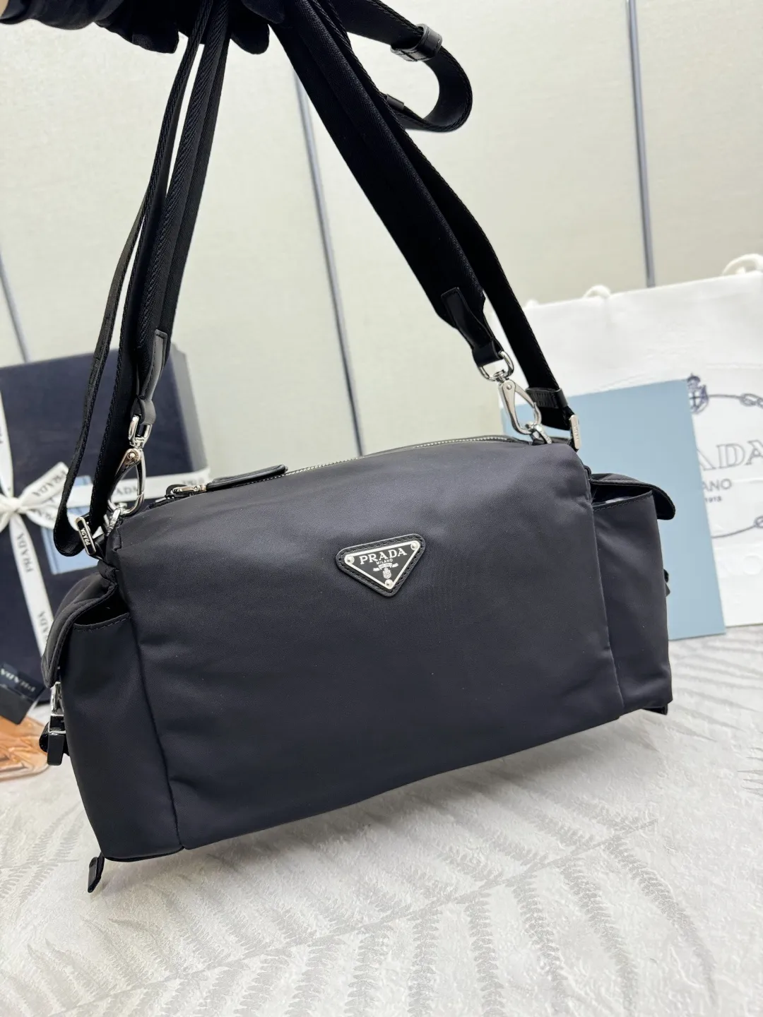 Prada Small Explore Nylon Shoulder Bag D73016377 — view 3