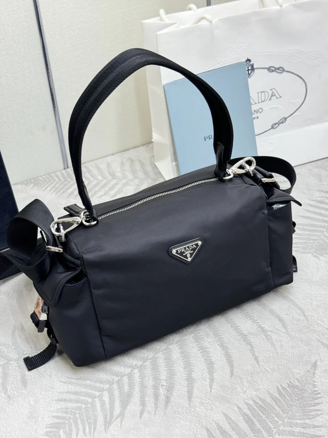 Prada Small Explore Nylon Shoulder Bag D73016377 — view 4