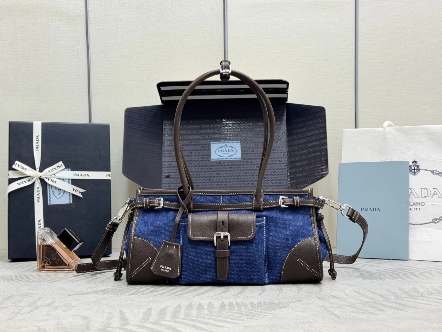 Denim Bonnie Top-Handle Bag D100016379