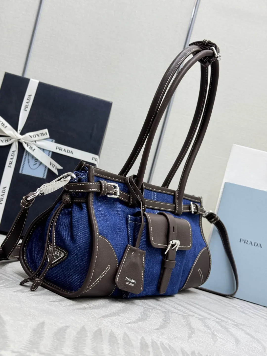 Denim Bonnie Top-Handle Bag D100016379 — view 4