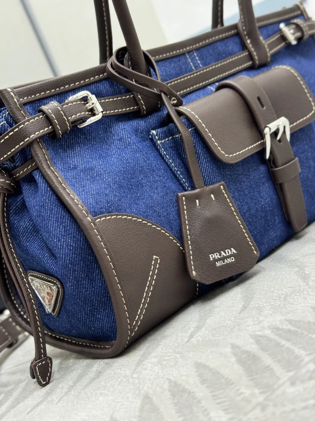Denim Bonnie Top-Handle Bag D100016379 — view 5