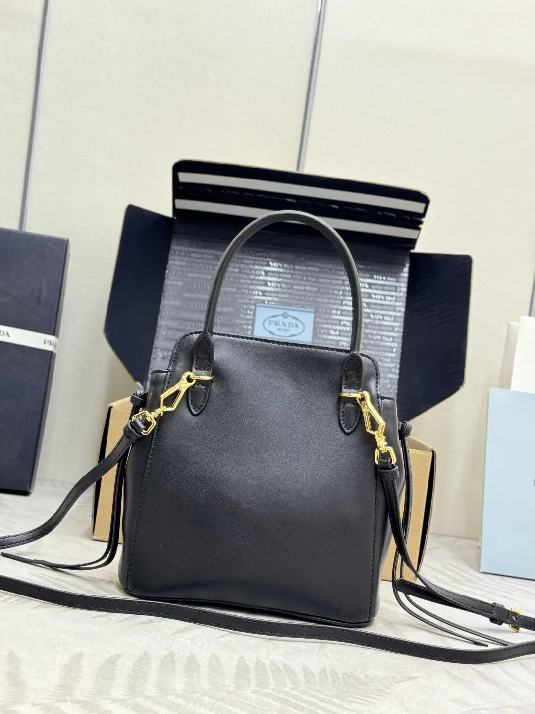 Prada Carry Leather Top-Handle Bag D88016381 — view 2