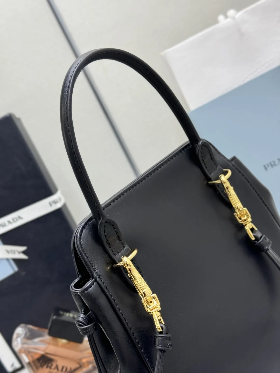 Prada Carry Leather Top-Handle Bag D88016381 — view 5