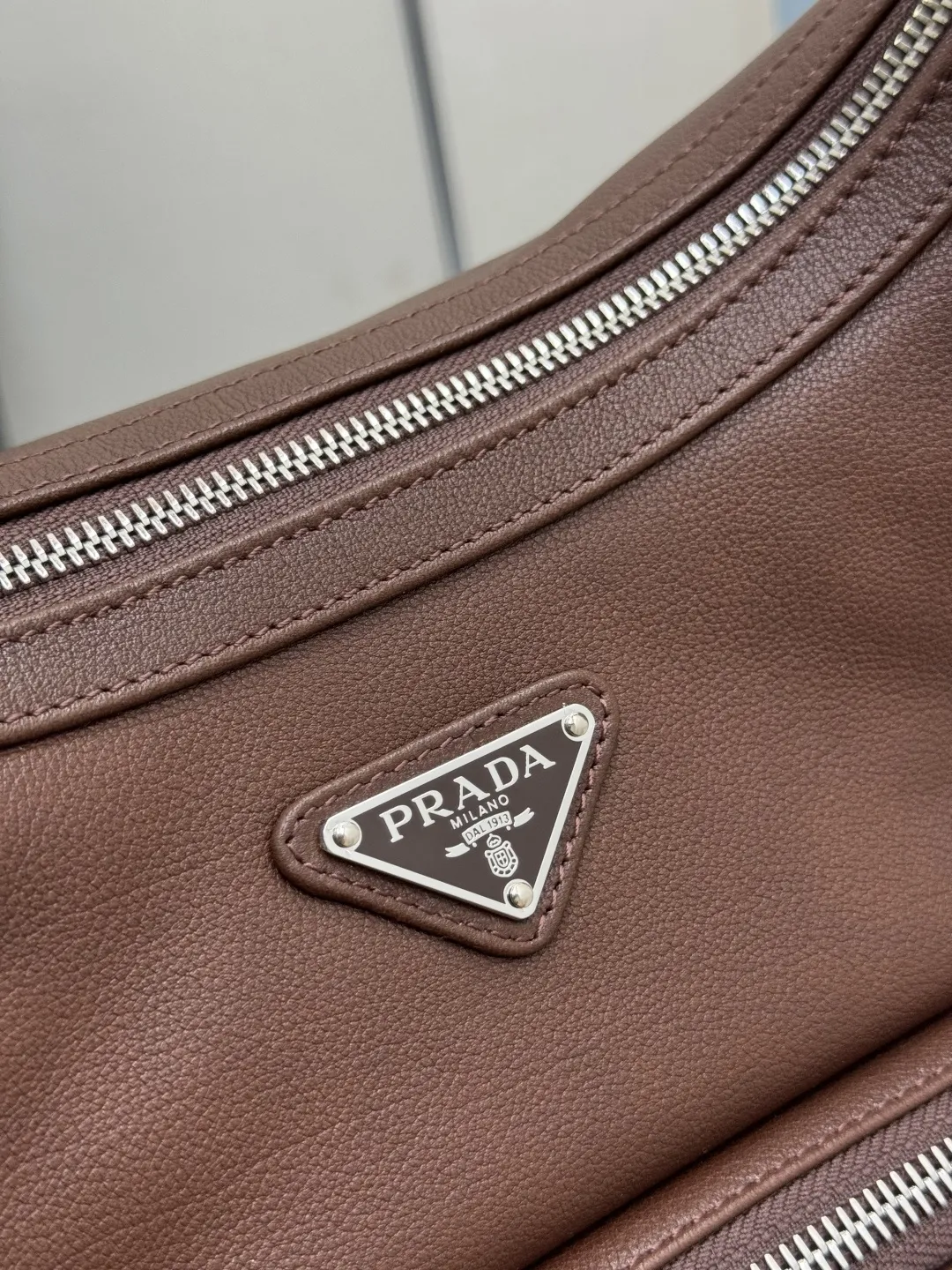 Prada Hobo Shoulder Bag in Buffalo Leather D123016382 — view 7