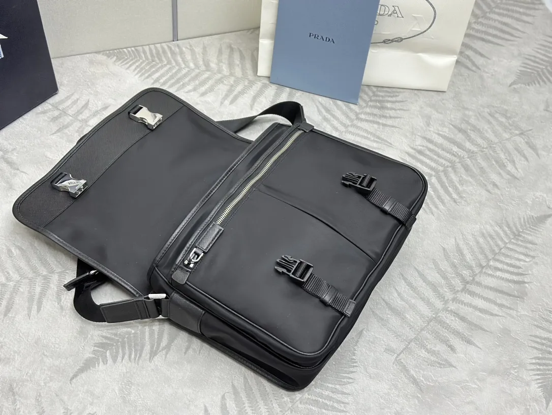 Prada Nylon and Saffiano Leather Messenger Bag D80016384 — view 5